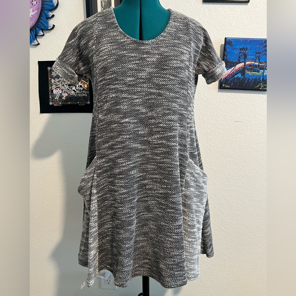Puella Black and White Knit Dress